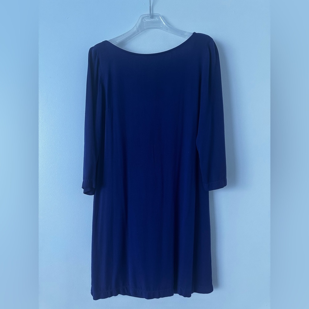 Mango navy blue dress